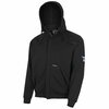 Oberon Hi-Vis 100% FR/Arc-Rated 12 oz Cotton Fleece Hoodie, Zipper Closure, Detachable Hood, Black, L ZFC207-L